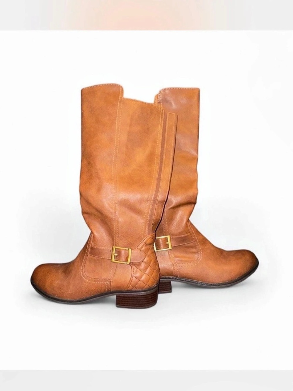 Arizona Jean Co. AZ DINO. Brown Tall Heeled Boots US 7.5 M Like New